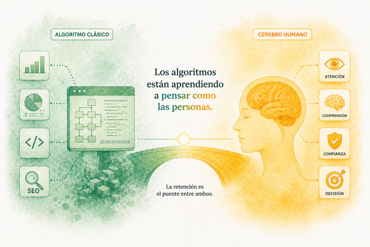 Retención digital, comportamiento del usuario y algoritmos de Google
